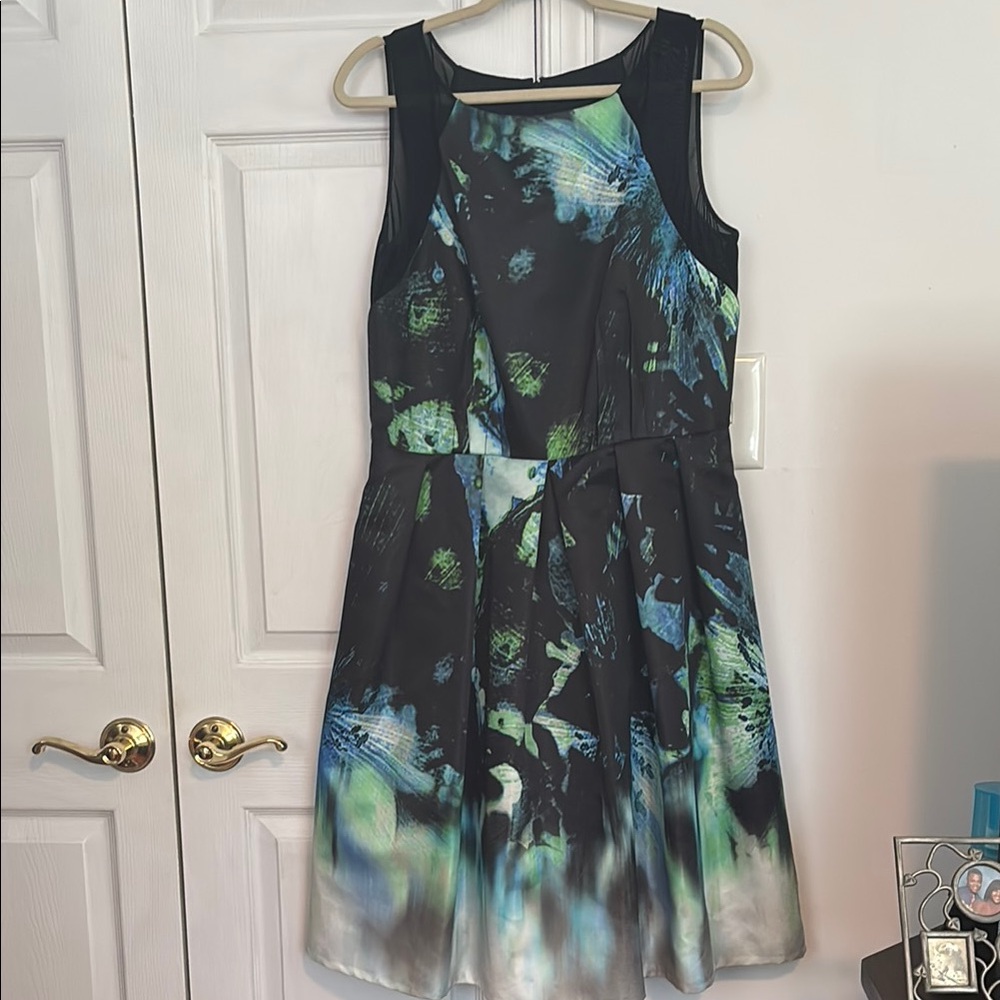 Carmen Marc Valvo Black Sleeveless Midi Sundress